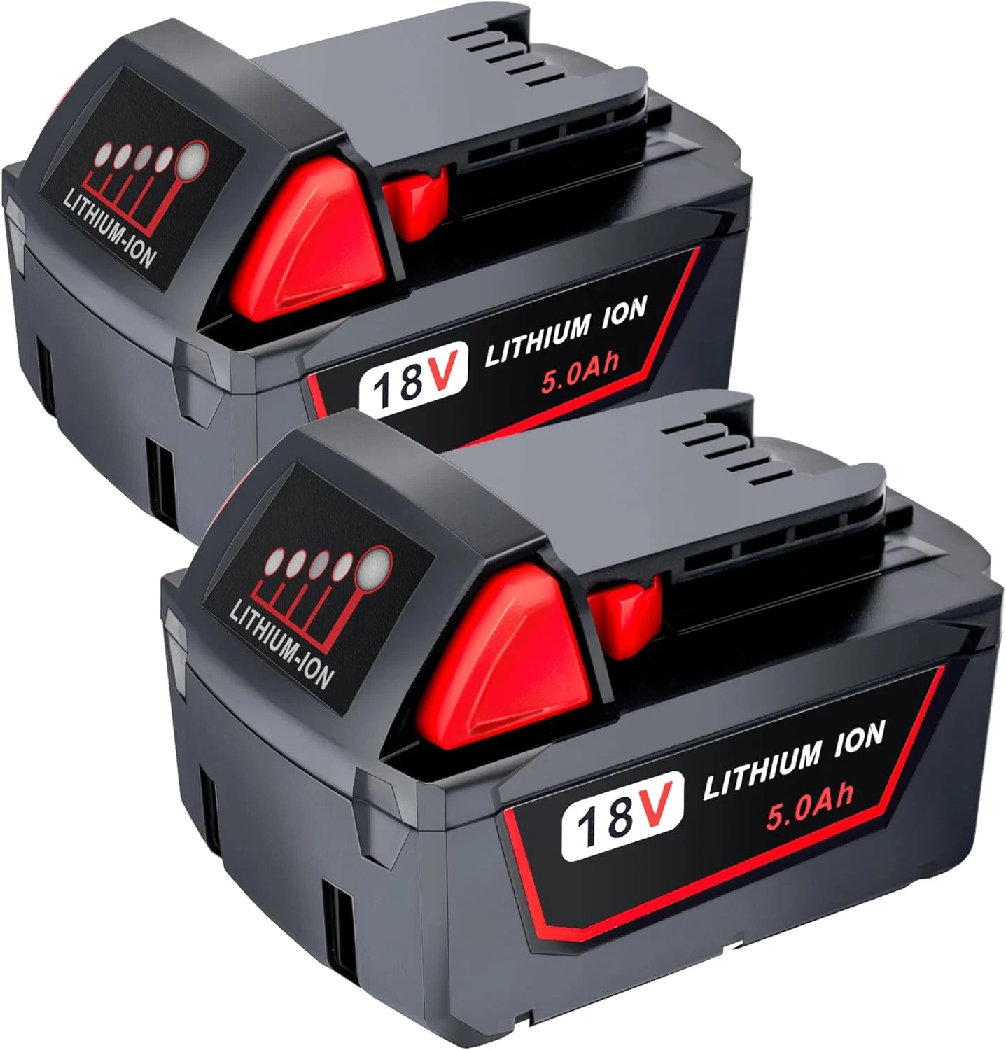 5.0Ah Replacement Battery for Milwaukee 18V Battery Compatible with Milwaukee M18 Battery 48-11-1850 48-11-1852 48-11-1820 48-11-1828 48-11-1830 - Image 3