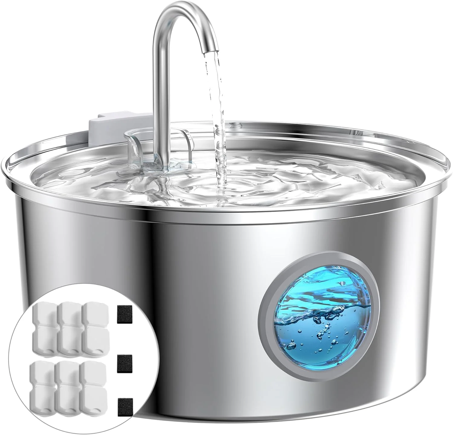 Cat Water Fountain Stainless Steel: Cat Fountain - Water Fountains for Cats - Image 3