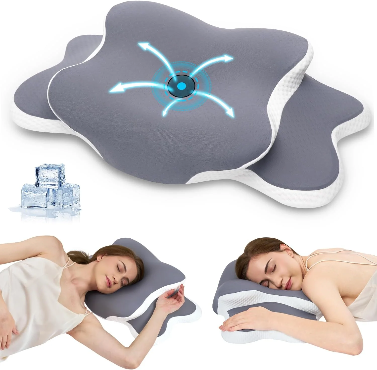 Delyoly Cervical Neck Pillow for Neck Pain, Orthopedic Memory Foam - Image 2