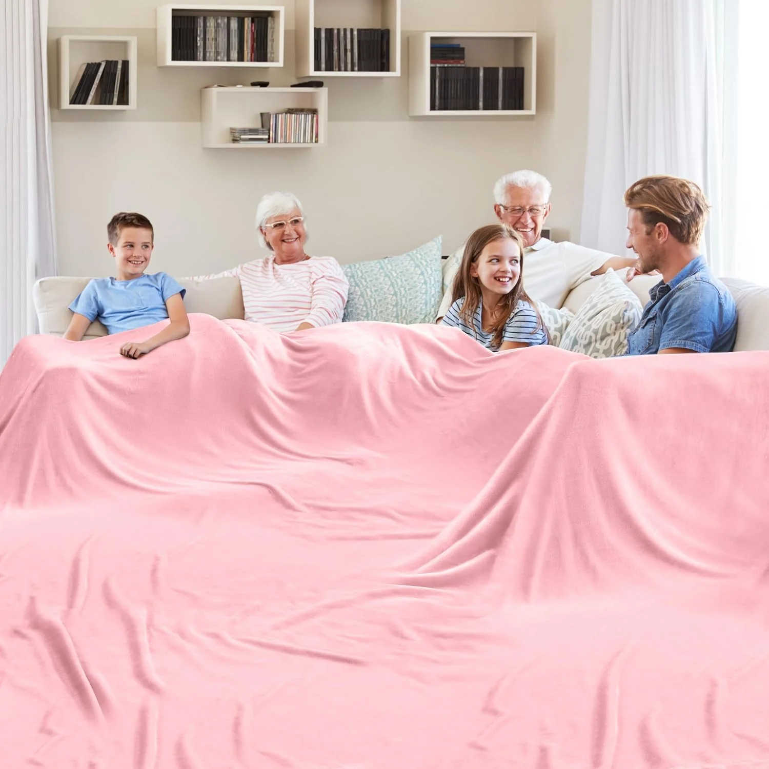 Edenleaf Oversized Blanket 120x120 Inches, Giant Huge Companion for Bed, Sofa, Travel and Camping, Extra Large Big Soft Blanket Fits the Whole Family and Outdoors, Dark Grey 10'x10' - Image 2