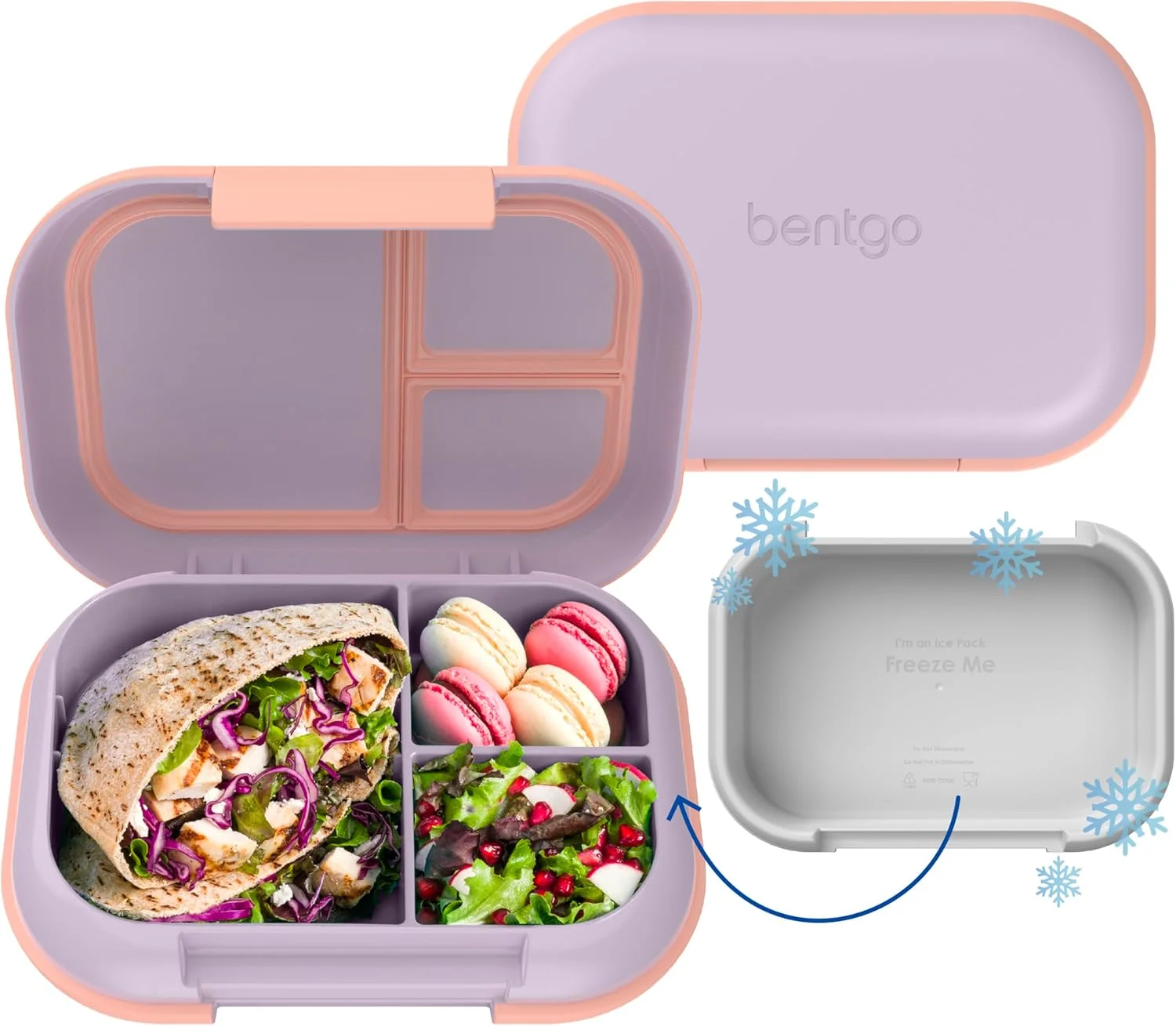 Bentgo Chill Max Leak-Proof XL Bento-Style 3 or 4 Compartment Lunch Box - Image 2