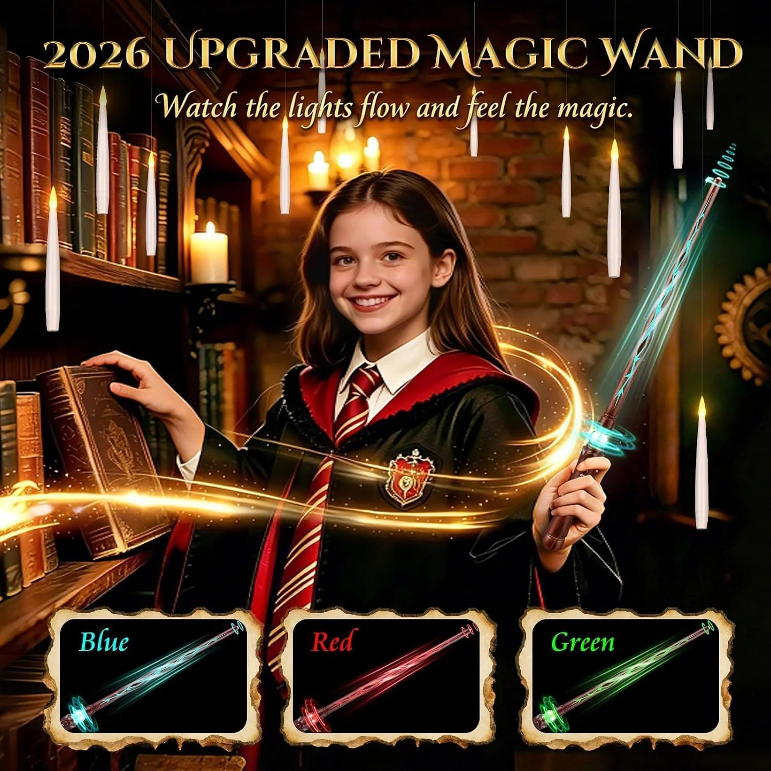 Upgraded 20Pcs Floating Candles with Wand for Halloween Decorations - Image 2
