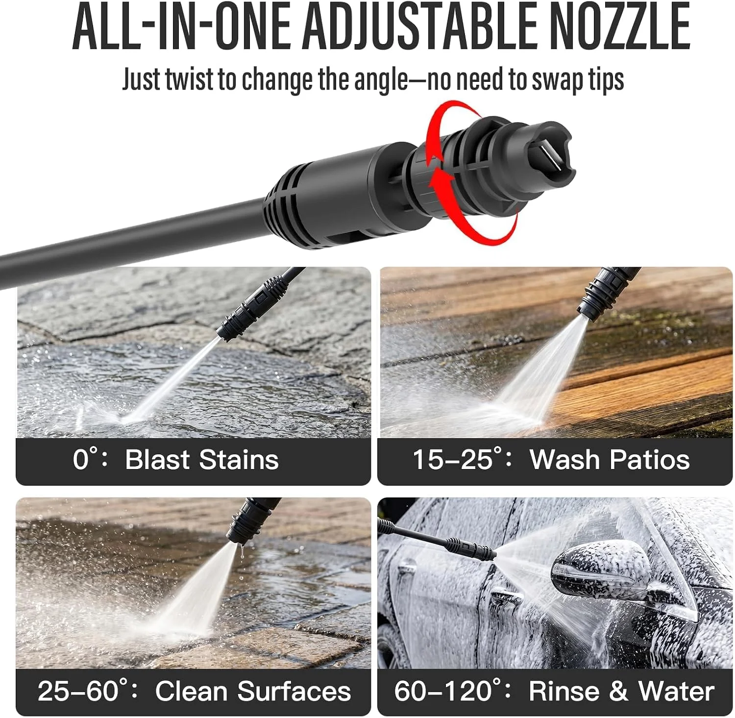 Lightweight Pressure Washer, Portable Power Cleaner with Foam Cannon - Image 3