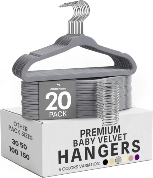 Alternative view of Utopia Home Baby Velvet Hangers 50 Pack – Non-Slip Black Hangers