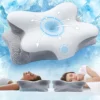 Cervical Neck Pillow Memory Foam, Ergonomic Support Pillow for Side Sleeper