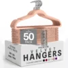Utopia Home Velvet Hangers 50 Pack – Non-Slip Slim Black Hangers