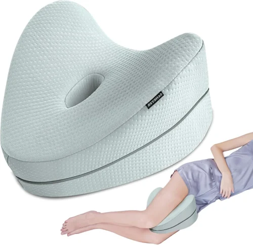 Alternative view of SAHEYER Knee Pillow, Soft Memory Foam Body Pillows, Heart Shape Hip Support Leg Pillow for Side Sleepers, Washable Cover Coussin Grossesse for Spine Alignment, Sciatica Reduce Pressure (White)