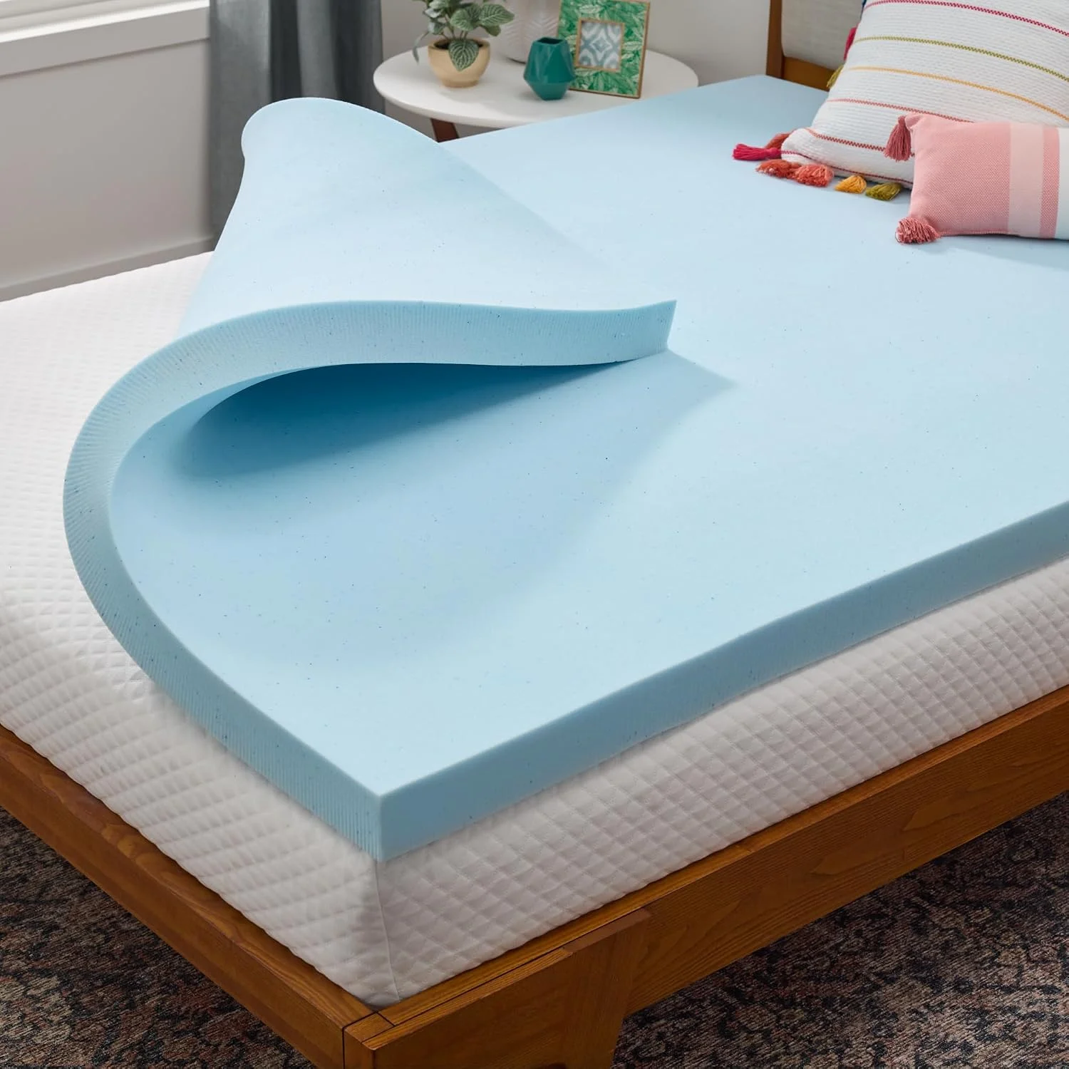 Linenspa 3 Inch Memory Foam Mattress Topper, Gel Infused Full Mattress Topper, CertiPUR-US Certified - Image 3