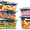 Brilliance BPA-Free 3 Set Food Storage Containers with Lids, Removable Trays, Airtight, Leak-Proof, Ideal for Meal Prep, Lunch, and Leftovers