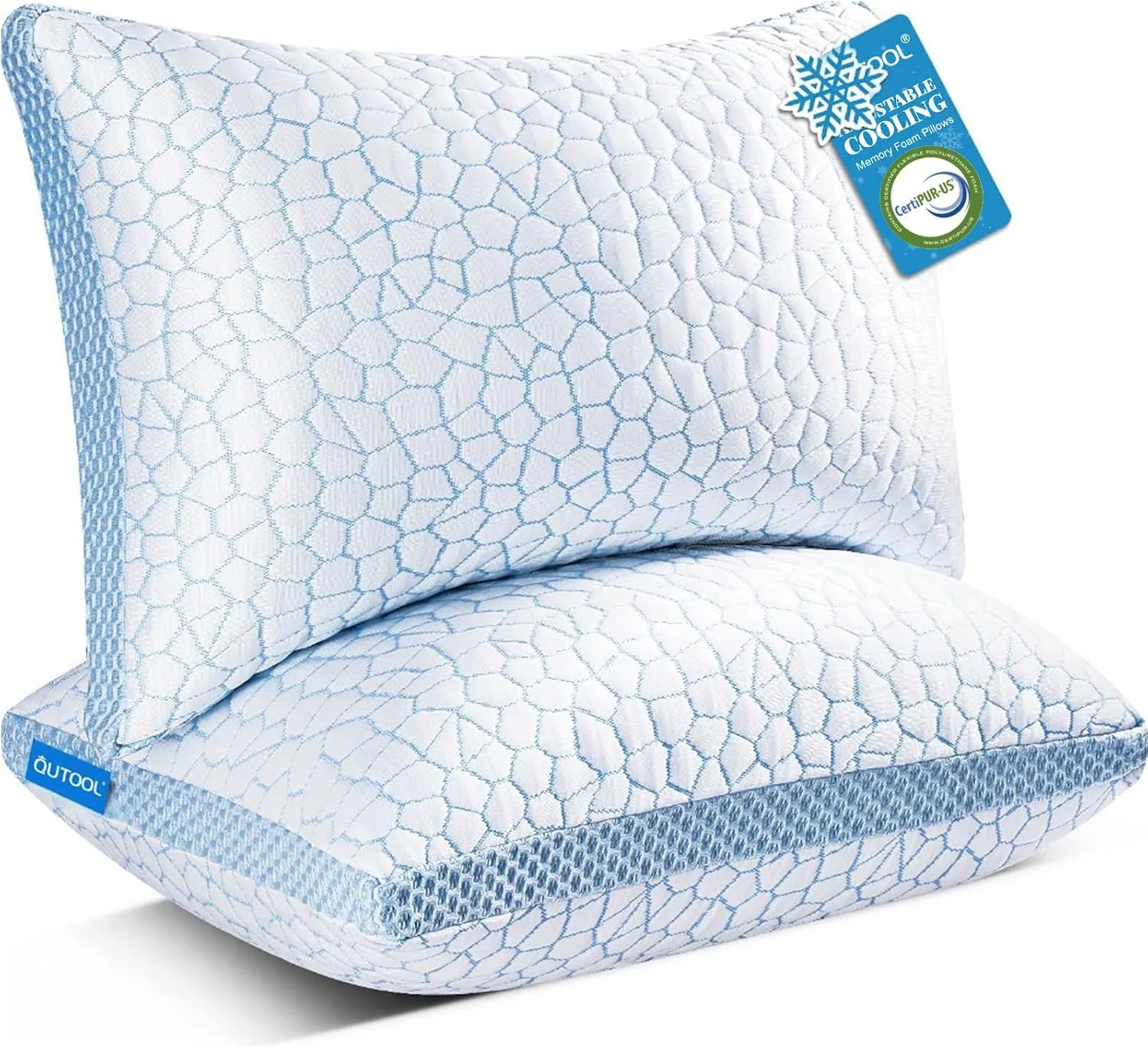 QUTOOL Cooling Memory Foam Pillows, CertiPUR-US Bed Pillows for Sleeping - Image 3