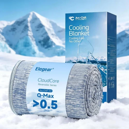 Alternative view of Elegear Arc-Chill 3.0 Cooling Blanket for Hot Sleepers, Twin Size, Grey