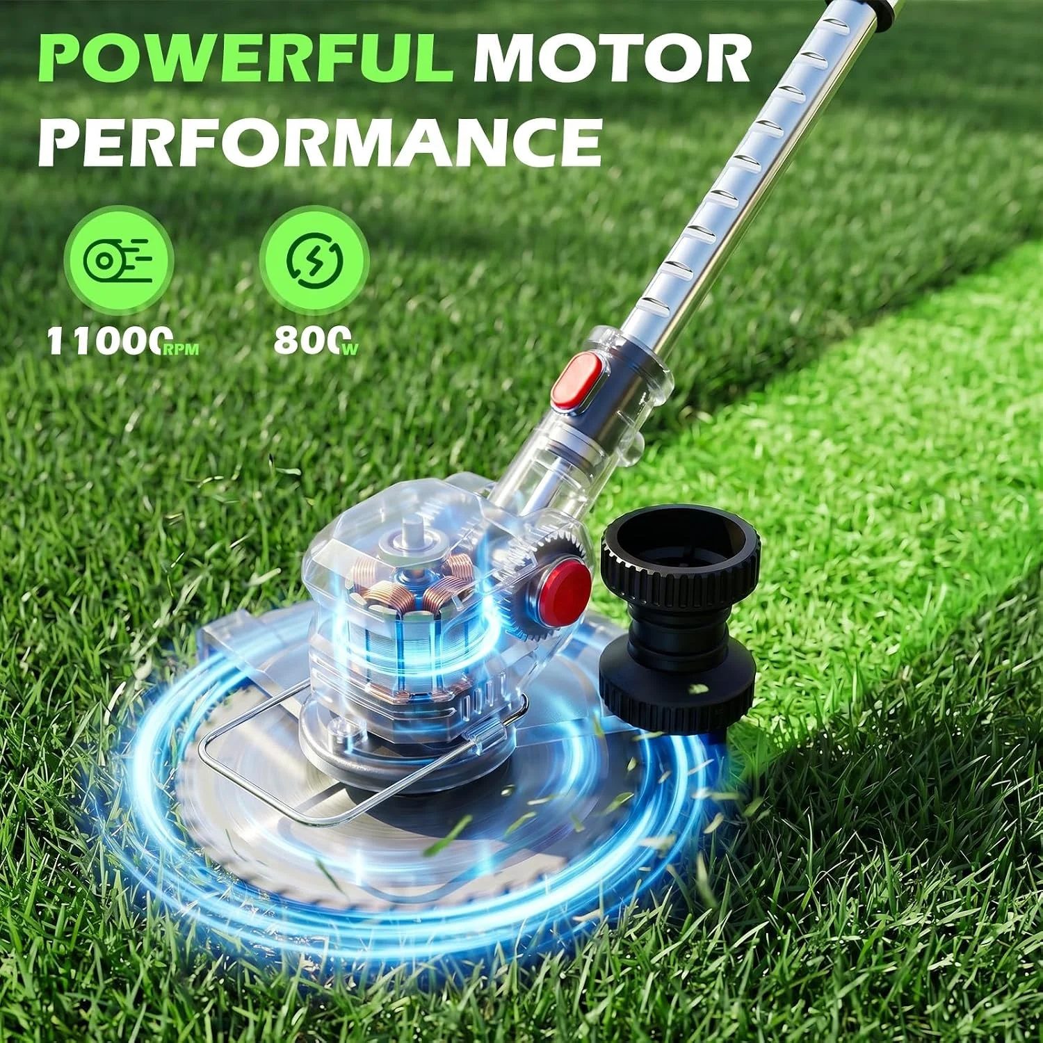 24V 8 Inch Cordless Weed Wacker, 3-in-1 Lawn Edger Grass Trimmer - Image 3