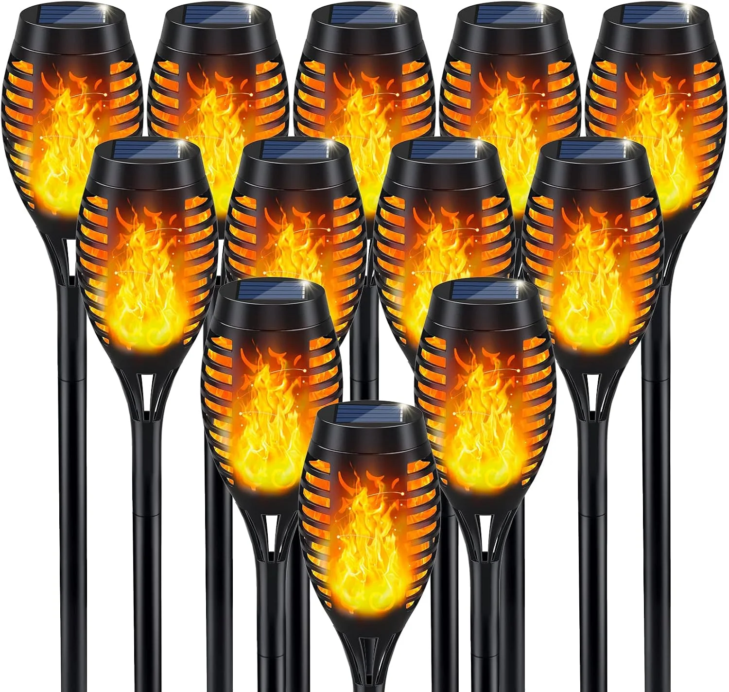 Solar Torch Light with Flickering Flame for Halloween Decorations - Image 2