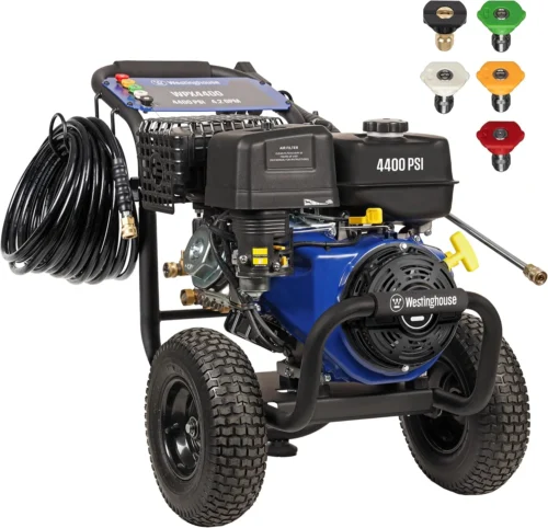 Universal 16.5?? Pressure Washer Surface Cleaner Attachment - Stainless Steel - 4400 Max PSI, 1/4?? Connector - for Gas and Electric Pressure Washers
