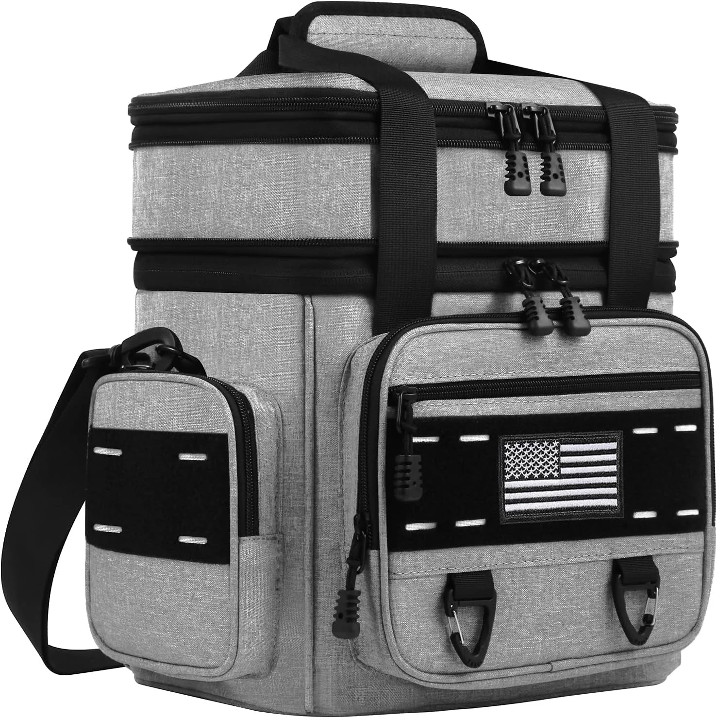 Tactical Insulated Lunch Box Men Double Deck Heavy Duty Cooler Bag - Image 3