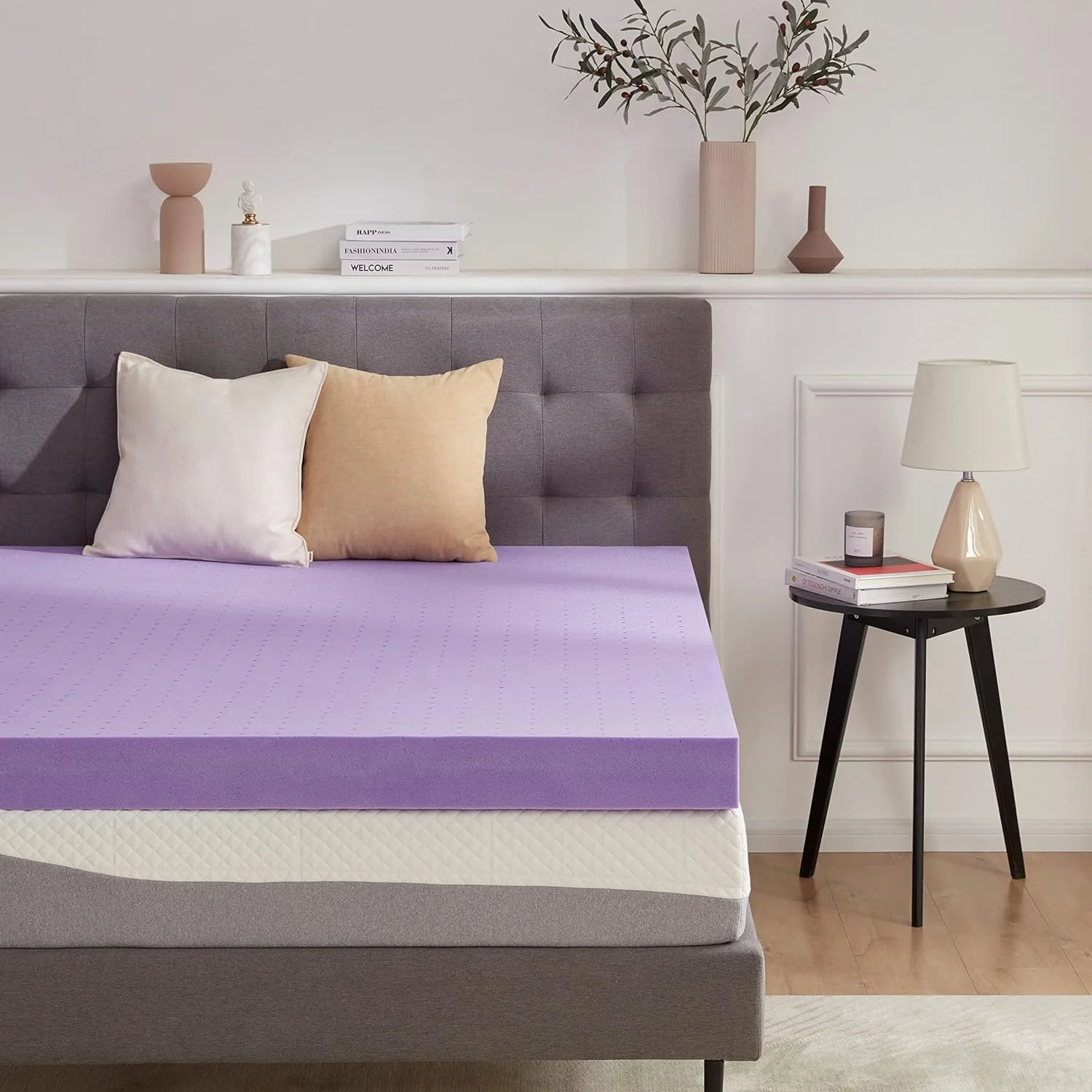 SINWEEK 2 Inch Twin Size Gel Memory Foam Mattress Topper - Image 3