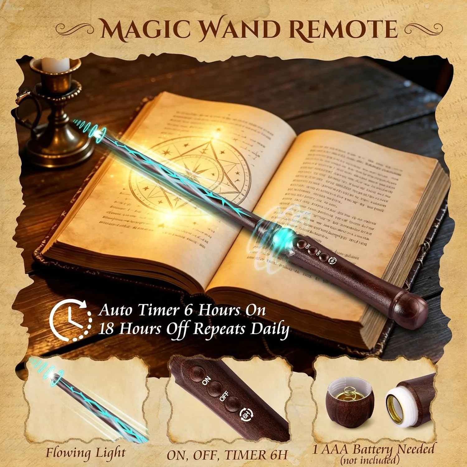 Upgraded 20Pcs Floating Candles with Wand for Halloween Decorations - Image 3