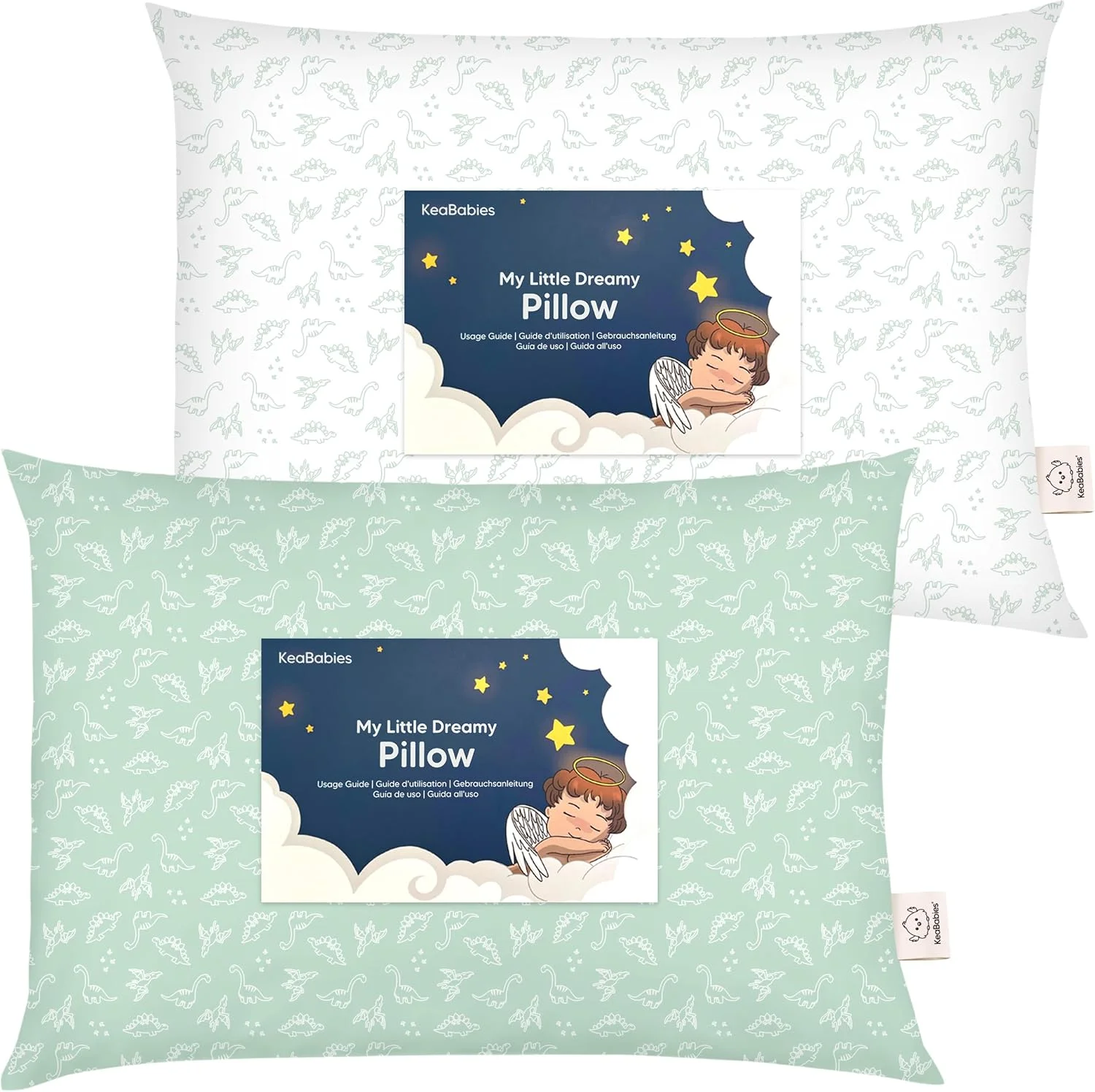 KeaBabies 2pk Toddler Pillows 2 Year Old to 5,13x18 Kids Pillow(Soft White) - Image 3