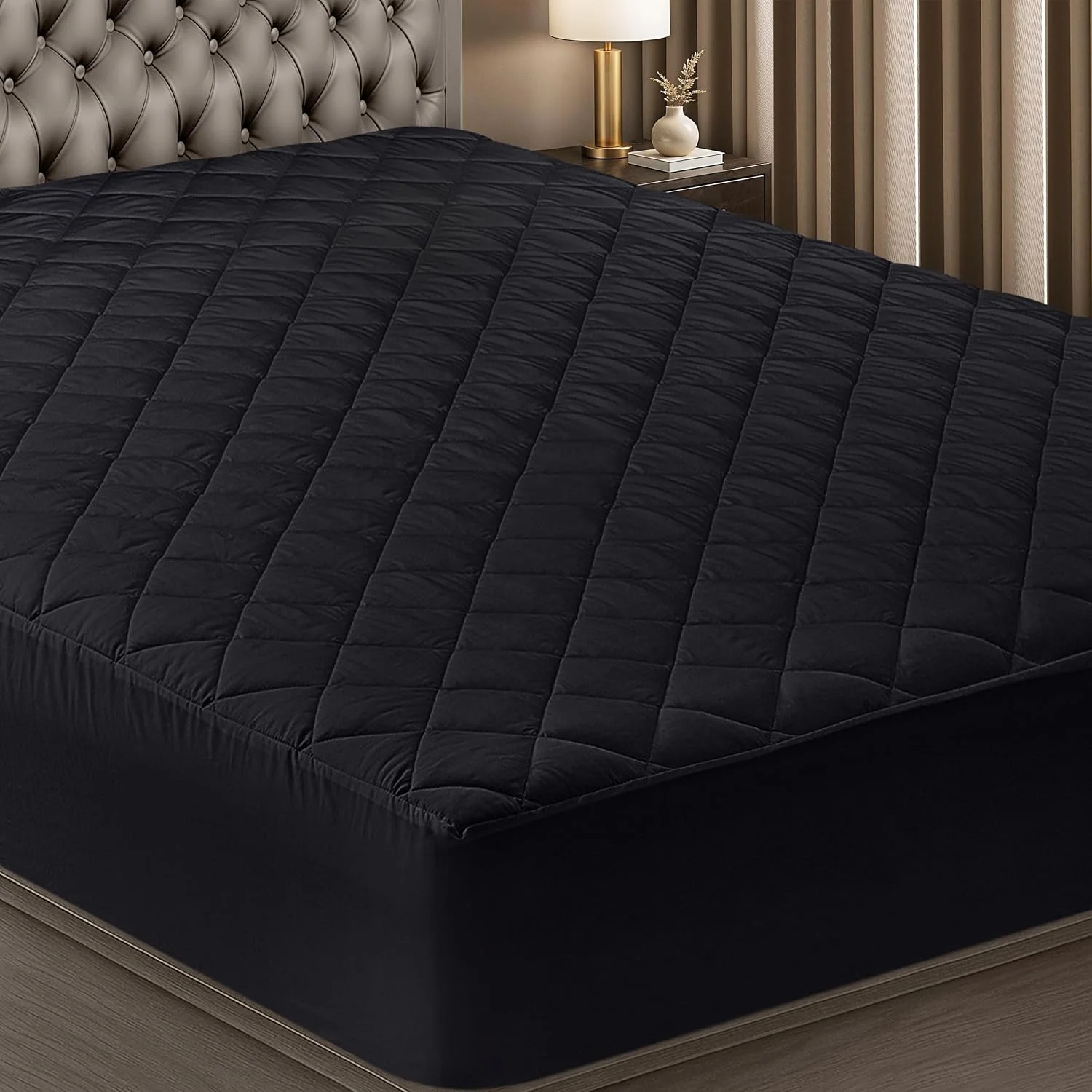 Twin Mattress Pad, Quilted Mattress Protector Topper fits 16 Deep Pocket - Image 3