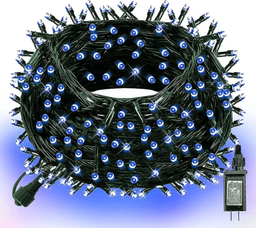 Bright 164 FT 500 LED Halloween String Lights, Waterproof Halloween String Lights Black Wire with 8 Modes