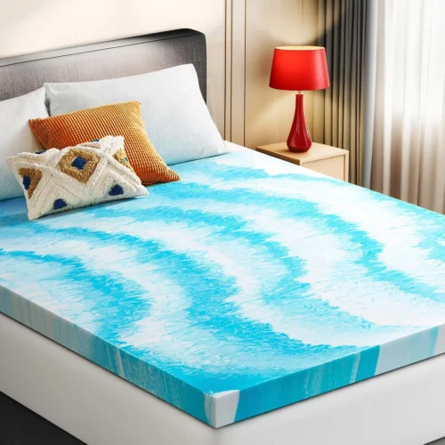 SakuraHome 2 Inch Memory Foam Mattress Topper, Soft Gel Infused Mattress Pad, Bed Topper, CertiPUR-US Certified, Queen Size