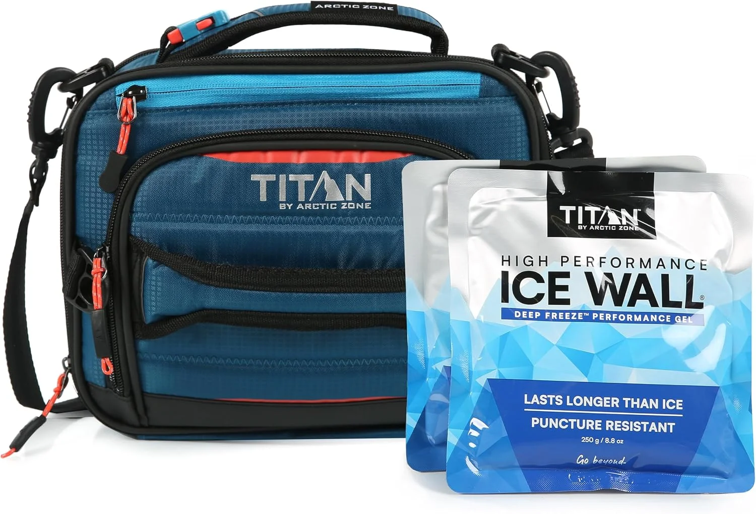 by Arctic Zone Expandable Lunch Box, 2 Ice Packs, Leak Proof, Blue - Image 2