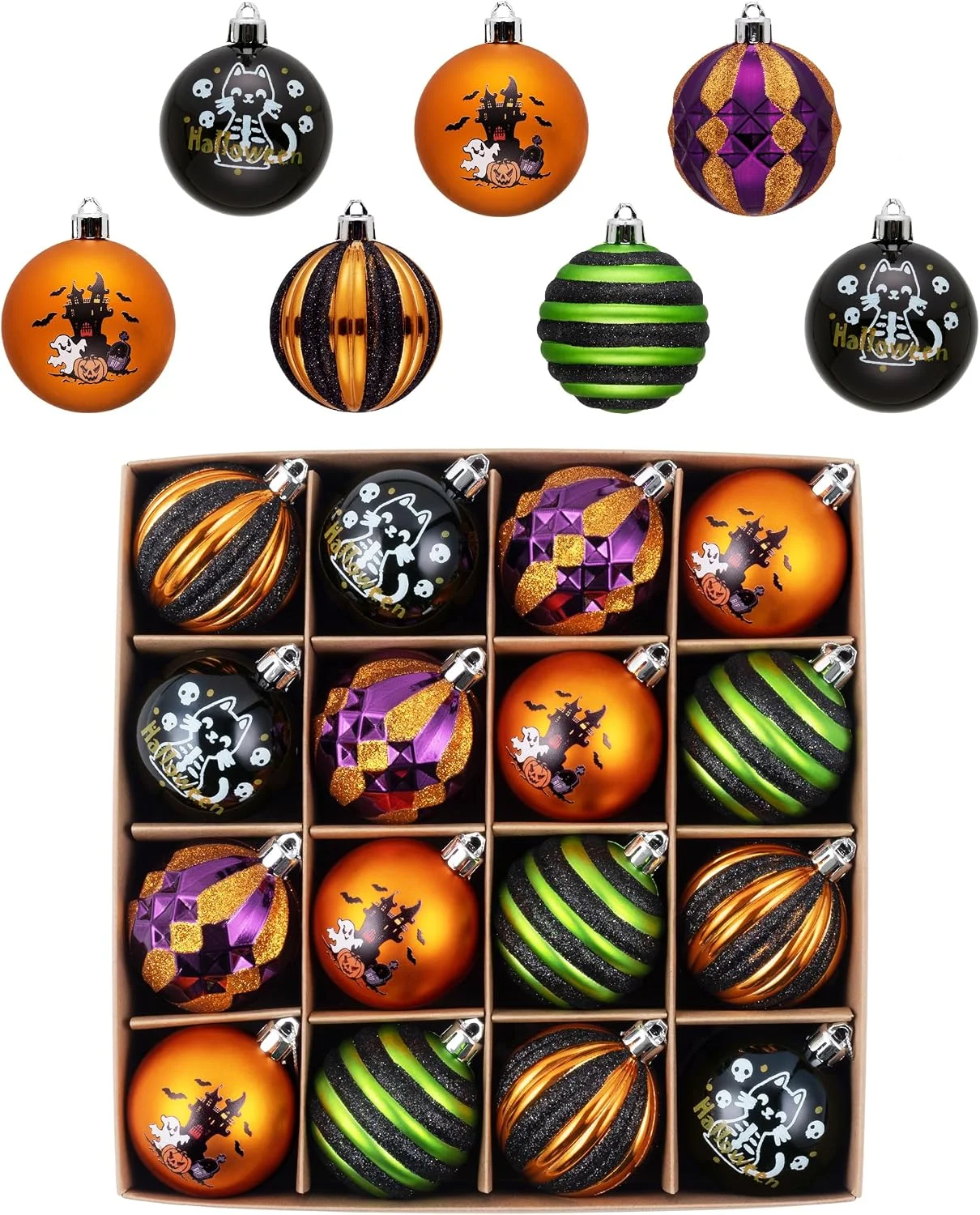 Madelyn 16ct Halloween Ornaments Tree Decorations Indoor 2 Inch